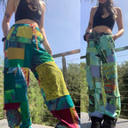 MTO Send-Your-Own Upcycled Patchwork Pants -- Your choice of colors and patterns to pair with a loved piece of clothing