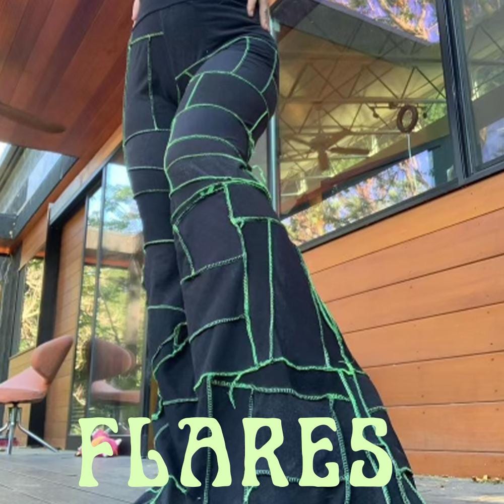 MTO Send-Your-Own Upcycled Patchwork Pants -- Your choice of colors and patterns to pair with a loved piece of clothing